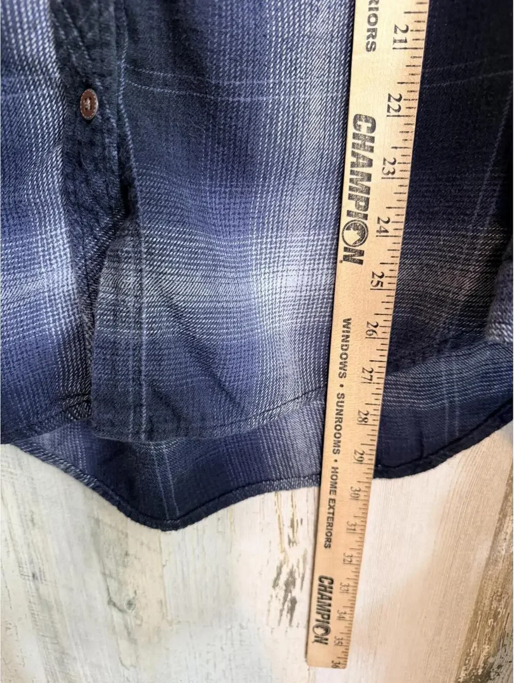 BDG Women's Medium Blue Plaid Button Down Flannel Shirt - Picture 10 of 12